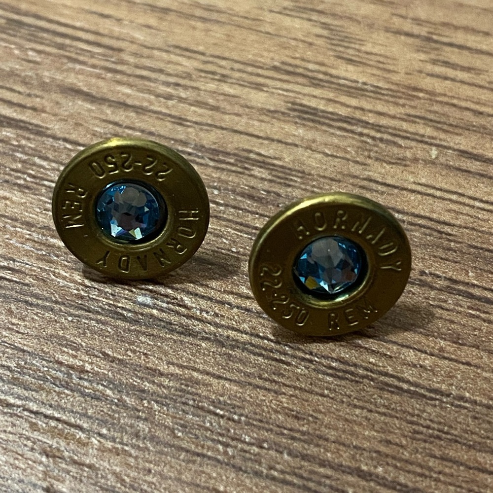 Blue Bullet Earrings